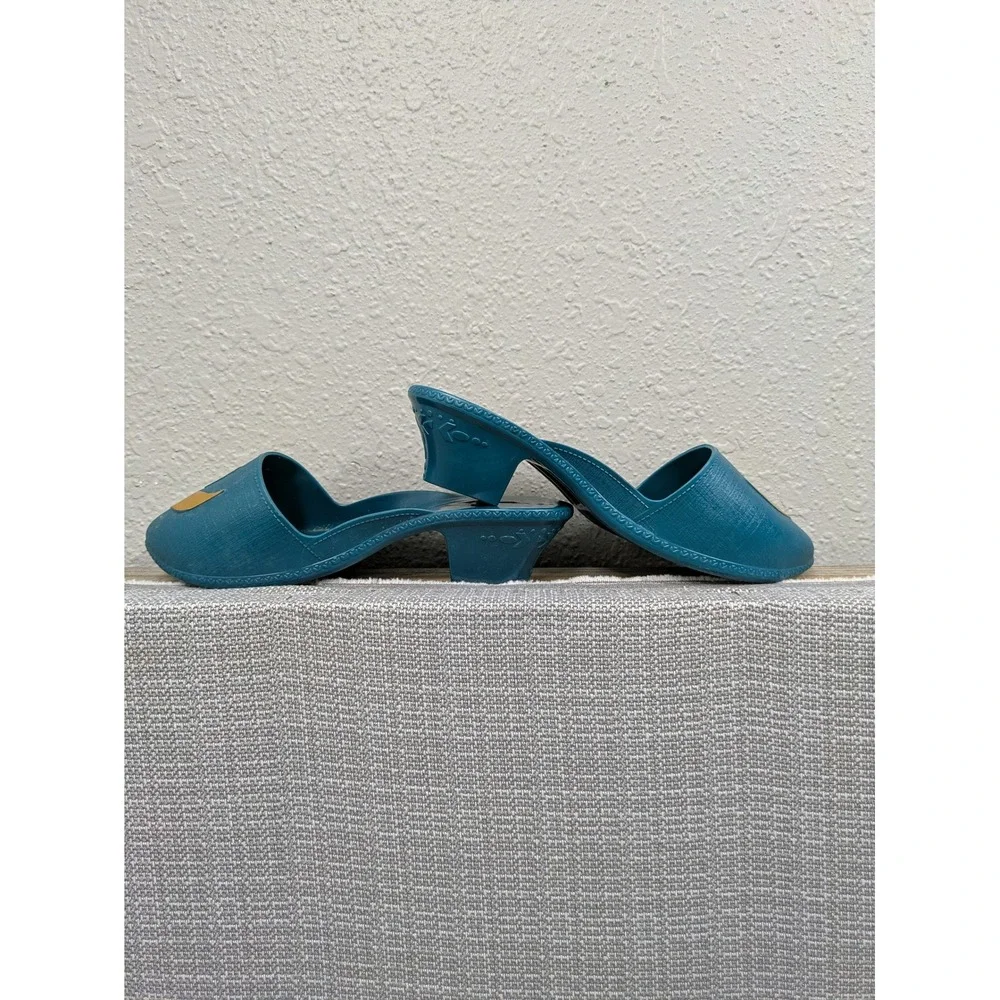 Disney Frozen Anna Costume Shoes Jakks Pacific Teal Gold Plastic Heels Kids